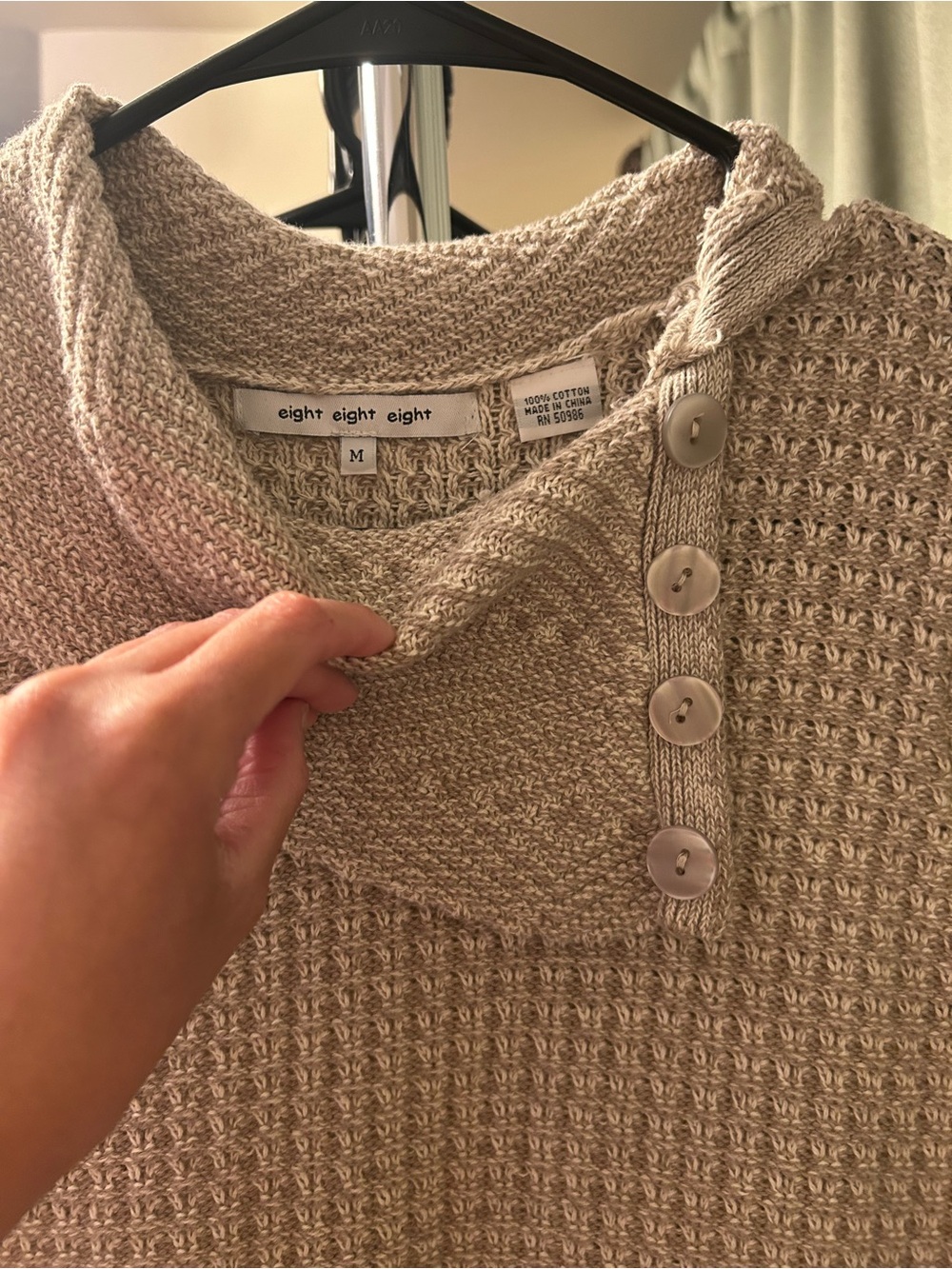 Women’s Button-Accent Turtleneck Sweater - Picture 2 of 3